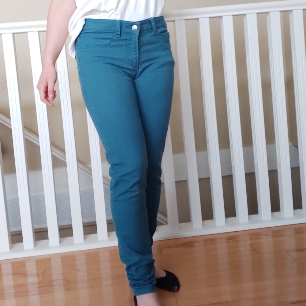 Koi Fish Teal Skinny Jeans